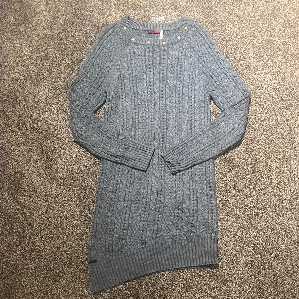 2/$30 Gray Cable Knit Sweater Dress
